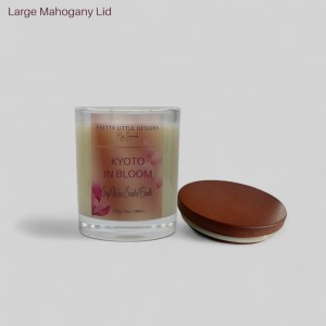 Large Candle Lids - Mahogany